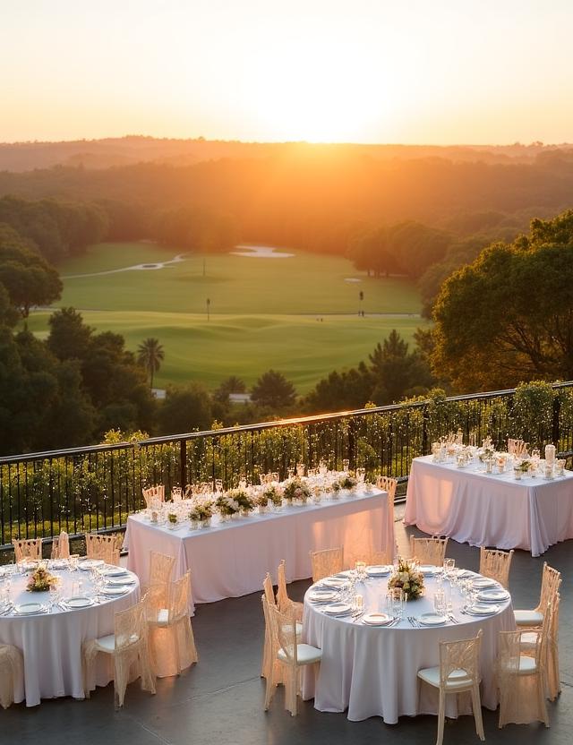 Matrimonio all'aperto sulla terrazza panoramica